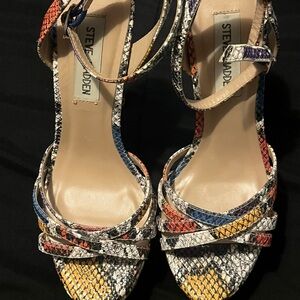 Steve Madden Colorful Snakeskin Heels